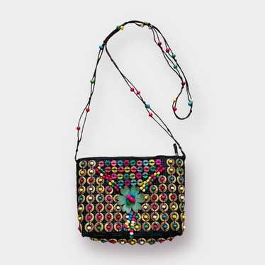 バッグ Vintage / Beads bag Vintage 1960's Corde Beaded Bag by Lumured Made in USA Cream