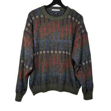 トップス geoffrey beene knit Geoffrey Beene Mens Sweater Large 1/4 Zip Pullover Mock Neck