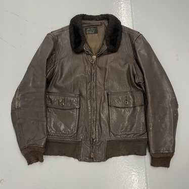 US navy 実物G-1 flight jacketサイズ38 レインボーカントリーよりBU AER - U.S.Navy 