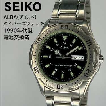 時計 SEIKO ALBA SEFAIRE V701-TY50 SCUBA DIVER SEIKO ALBA Sefaire V701-TY50 Mens Quartz Scuba Diver 200M