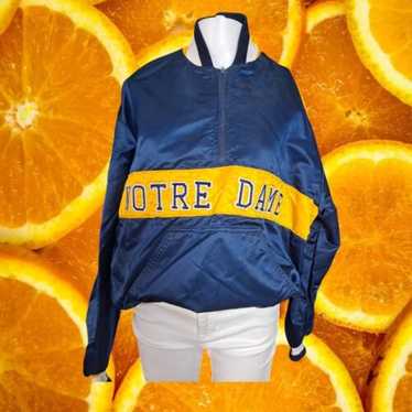 ウォームアップウェア Delong 80's nylon pull over jacket VINTAGE MADE IN USA!! 80's DeLONG CHICAGO BLACKHAWKS NYLON