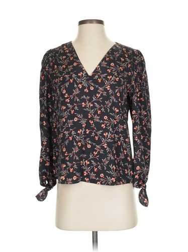 Rebecca Taylor Women Black Long Sleeve Silk Top 0 - image 1