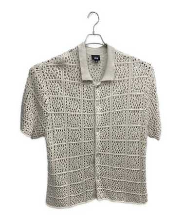 トップス stussy crochet knit shirts M NEW Stussy Crochet Knit Shirt Natural Cotton short sleeve XL