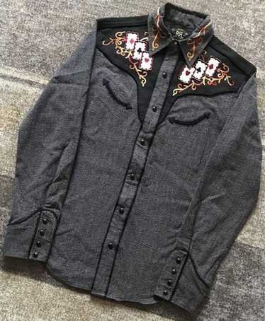 Rrl black western shirt - Gem