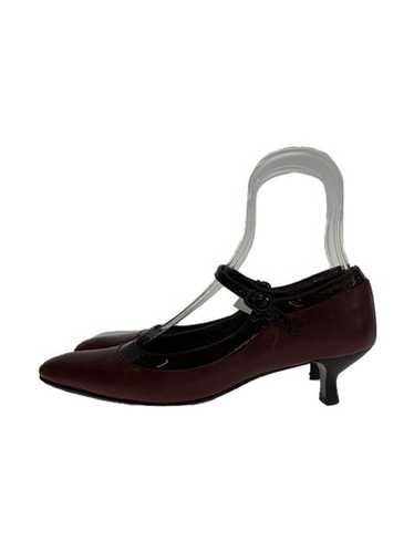 靴 MARGARET HOWELL BROGUED PUMPS Margaret Howell Brogued Pump Medallion Strap Shoes Brown
