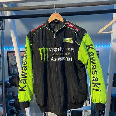 Kawasaki Monster Energy ジャケット Mサイズ Kawasaki Monster Racing Jacket, Embroidered, Size 2XL [EXC