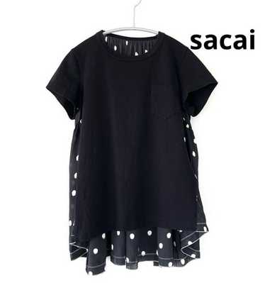 ワンピース sacai Plaid Scarf x Polka Dots Dress sacai 22SS スカーフポルカドットドレス Plaid Scarf Polka Dots