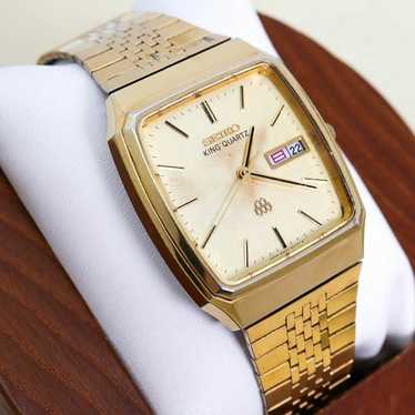 稼働 SEIKO KING QUARTZ 腕時計 ヴィンテージ デイト1502 Working seiko king quartz - Gem