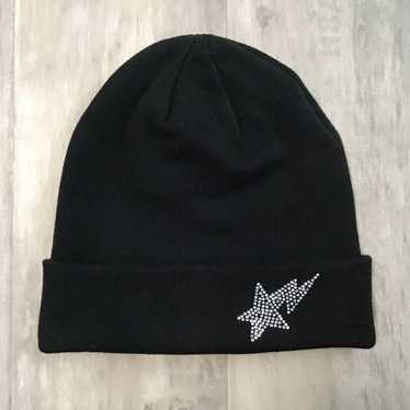 【未使用】APE　ニット帽　BAPESTA　スワロフスキー　黒 ☆ZOZO限定☆ Swarovski APE HEAD ニット帽 a bathing ape BAPE