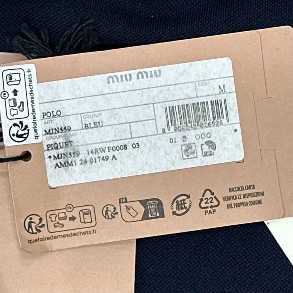 Miu Miu Miu Miu Color Block Logo Embroidered Polo… - image 4