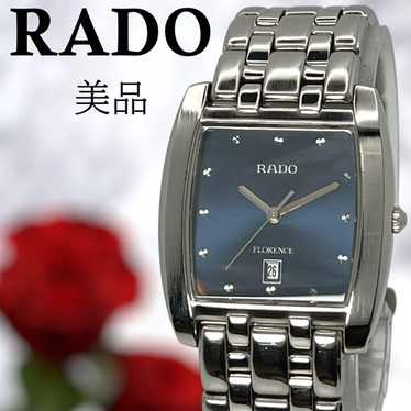 稼働 RADO 腕時計 スクエア アンティーク 4Pストーン レザー 1005 稼働 RADO 腕時計 スクエア アンティーク 4Pストーン レザー