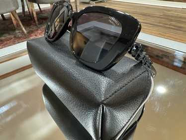 美品 CHANEL sunglasses coco y2k BLACK case Used] Chanel CHANEL Sunglasses Coco Mark Brown Black Plastic
