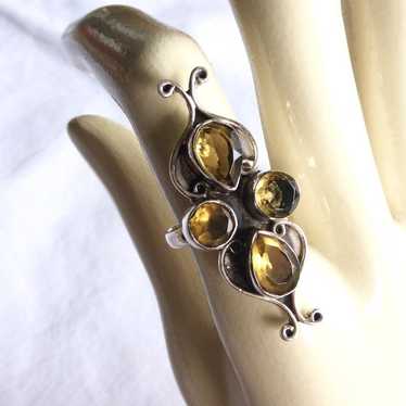Art Deco silver ring - Gem