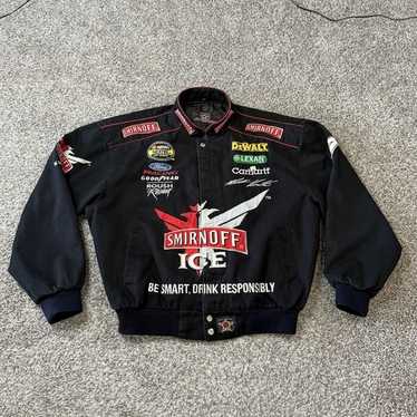 ‼️目玉商品‼️JH DESIGN SMIRNOFFRACINGJACKET NASCAR JH DESIGN Smirnoff Ice #17, Man's Vintage Fully Lined