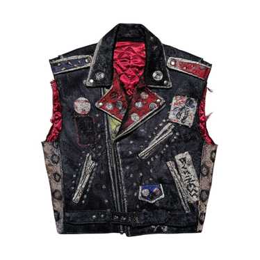 doubletダブレット22SS RECYCLE PUNK DENIM VEST Doublet Kids Black & Grey Denim Recycle Punk Vest Doublet