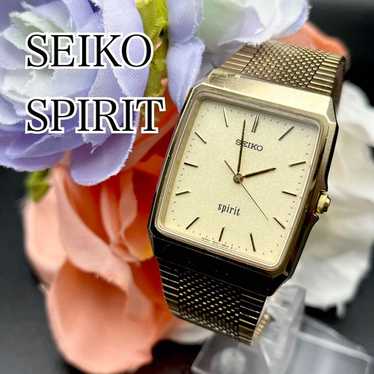 不働 セイコー スピリット 5E31-5B60 スクエア QZ Seiko Spirit men's vintage Quartz watch 5E31-5B60 stainless