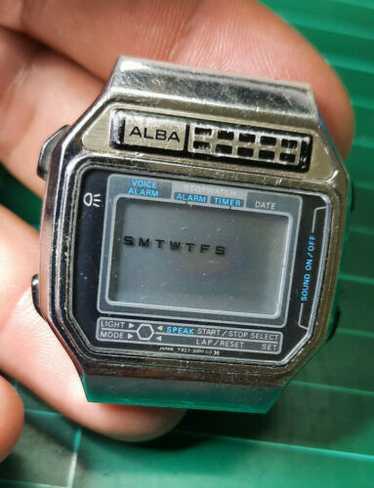 SEIKO ALBA SPEAK TIME VOICE ALARM 腕時計 SEIKO ALBA SPEAK VOICE ALARM Y824-4000 case no.502316, made