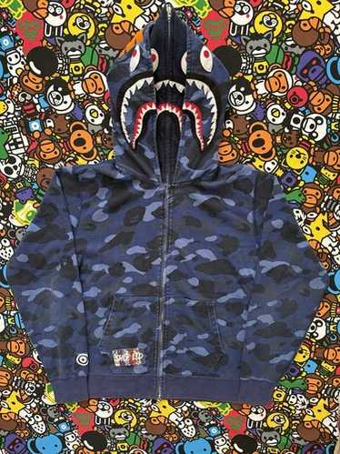 APE BAPE KAWS DOUBLE シャークパーカー　SHARK XL ☆XL☆ ダブル シャーク パーカー Double shark full zip hoodie