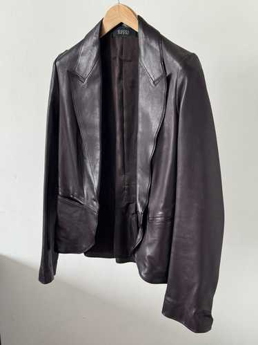 Gucci/leather/tailored/jacket/Vintage❣️ Gucci Leather Biker Jacket – VintageBooBoo Pre owned