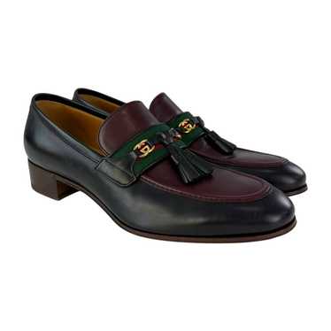 靴 GUCCI Tassel Fringe Curtis Loafers Gucci - Curtis Two-Tone Leather Tasselled Kiltie Loafers