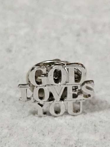 #97 Tiffany Co. ティファニー　GOD LOVES YOU ピン 1970s】TIFFANY&Co. ティファニー GOD LOVES YOU ピンバッチ
