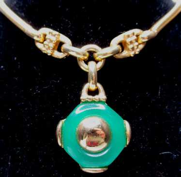 松*様 Christian Dior グリーンジュエリーセット Christian Dior Vintage Cabochon Clip Earrings Green Gold