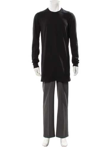 大人気! RICK OWENS コットン ディープVネック ロング Tシャツ 大人気! RICK OWENS コットン ディープVネック ロング Tシャツ