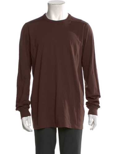 RICK OWENS リブロングスリーブTシャツ ブラウン Rick Owens Men's' Rib Long Sleeve T-Shirt in Brown | LN-CC®