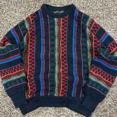 coogi  半袖ニット 90s 一点モノ　/ kapital COOGI◇90s/3Dニット/ニット・セーター(厚手)/L/ウール/マルチ