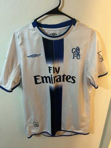 チェルシーFC Umbro 2003-2004 〈Away〉ホワイト/ブルー　S UMBRO CHELSEA 2004 AWAY JERSEY WHITE - Soccer Plus
