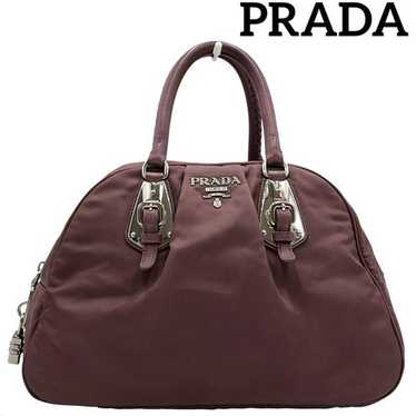 バッグ 00s prada archive handbag mini bostonbag PRADA Archive Nylon Leather Bowling Bag Mini Boston Vintage