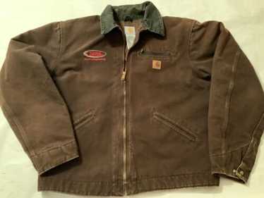 Carhartt J97 DKB ブラウンジャケット Lサイズ Vintage Carhartt J97 DKB Flannel Lined Canvas Detroit Jacket