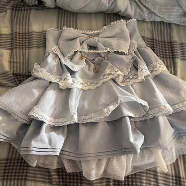 スカート Liz ribbon mini skirt ANDMARY】Liz ribbon mini skirt