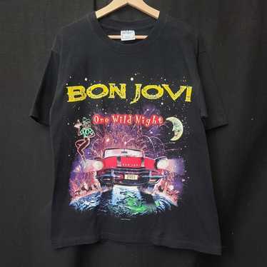 【未着用】BON JOVI Tシャツ One Wild Night Lサイズ Vintage Bon Jovi One Wild Night Tour Band Concert 2001 T