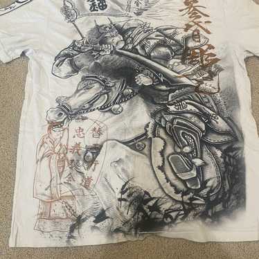 3代目彫よし Affliction 和彫りグラフィック ダメージTシャツ 3代目彫よし Affliction 和彫りグラフィック ダメージTシャツ