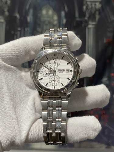 Seiko chronograph watch silver - Gem