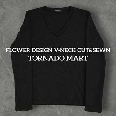 rare 00s archive tornado mart 英字 カットソー Rare 00s TORNADO MART pattern velour top - メルカリ