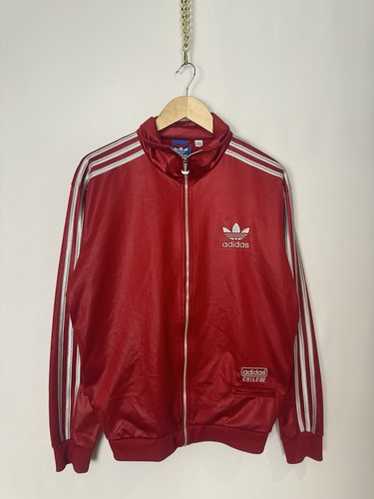 ジャケット・アウター 00s old adidas CHILE62 set-up EURO 00s Adidas Chile 62 Big Trefoil Shiny Tracksuit / Vintage