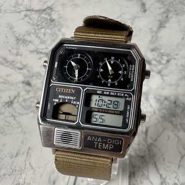 CITIZEN×tictac FIGURE ANA-DIGI TEMP CITIZEN ANA DIGI TEMP WATCH gray skelton Japan TICTAC