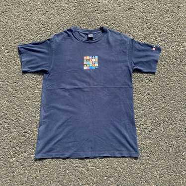 STUSSY オールド　GIRL tシャツ tee M ビンテージ 90s USA製 old stussy ツイストガール Tシャツ ステューシー 紺