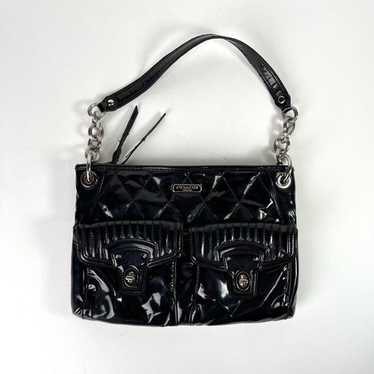 バッグ 00s Coach enamel shoulder bag black y2k 00s Coach enamel shoulder bag black y2k - メルカリ