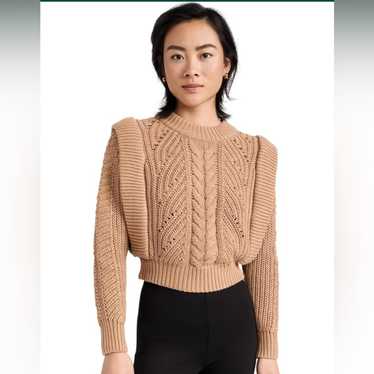 Nwt English Factory Tan Knitted String Shoulder S… - image 1