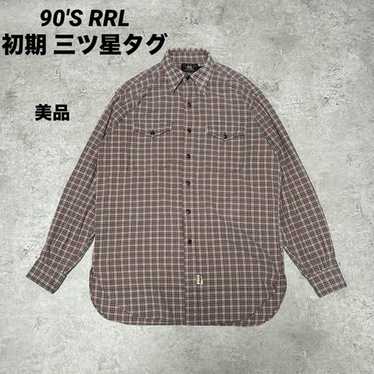 GQ293◇RRL : 90's USA製 三ツ星 リネンジレ ベスト◇M RRL(ダブルアールエル) 90's USA製 三ツ星デニムジャケット