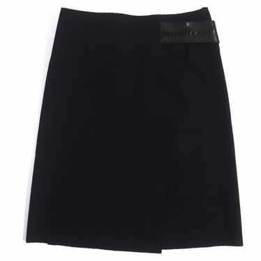 CELINE★ミニウールシルクスカート Celine Skirt wool charm black size 38 Used Excellent+