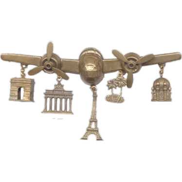 Vintage airplane pin - Gem