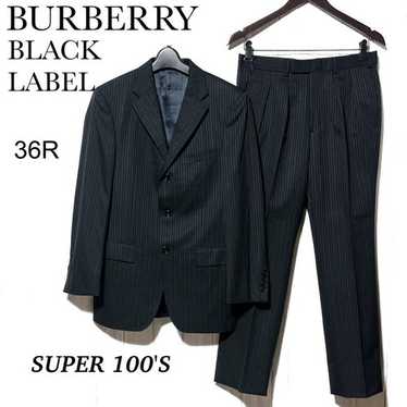 BURBERRY BLACK LABEL ビジネススーツ 36R 秋冬 BURBERRY BLACK LABEL 「BURBERRY LABEL」 ストライプ柄3ピース