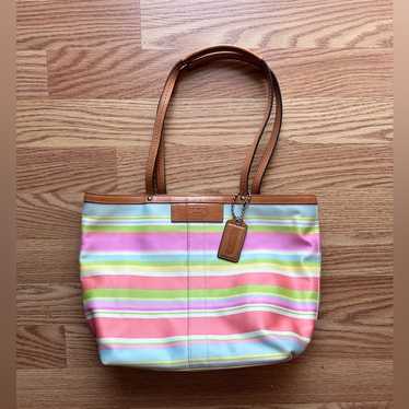 バッグ 1981 Coach Toto Bag Turnrock Multi Color Coach Toto Bag Turnrock Multi Color Authentic Used