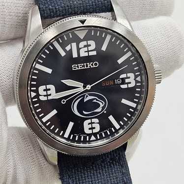 SEIKO セイコー SOLAR 100M V158-0AR0 ソーラー 腕時計 N Mint] Men's Seiko Solar Watch Day and Date Water Resistant
