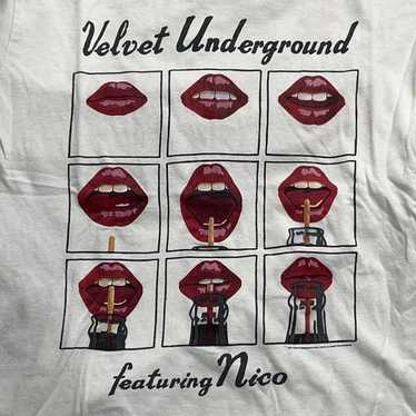 【HI FI FNK】Vintage Velvet Underground Top VTG 80s Velvet Underground Mosquitohead All Over Print Shirt