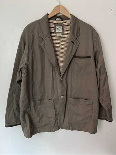 90s 00s TRAVELSMITH フェイクヌバック サファリジャケット L Travelsmith khaki safari jacket - Gem